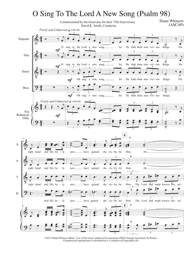 O Sing To The Lord A New Song (Psalm 98)