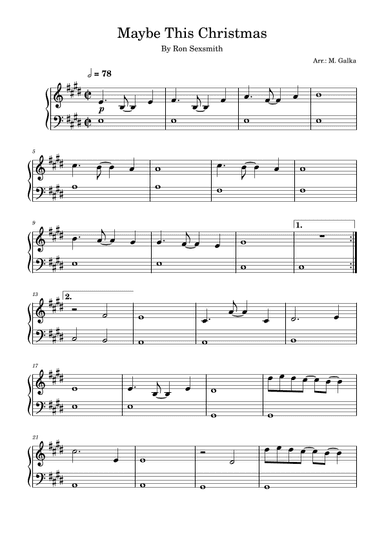 Maybe This Christmas (arr. M. Galka)