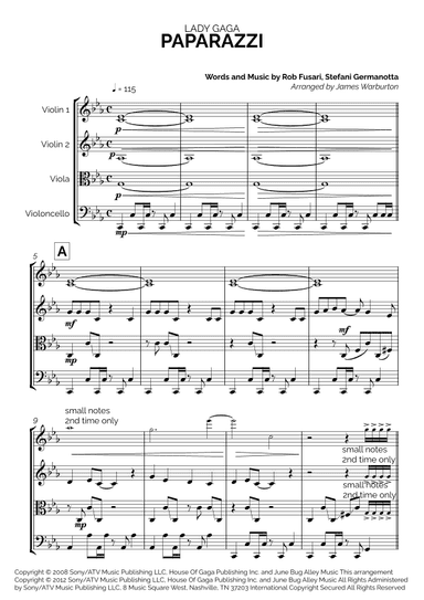 Paparazzi (arr. James Warburton)