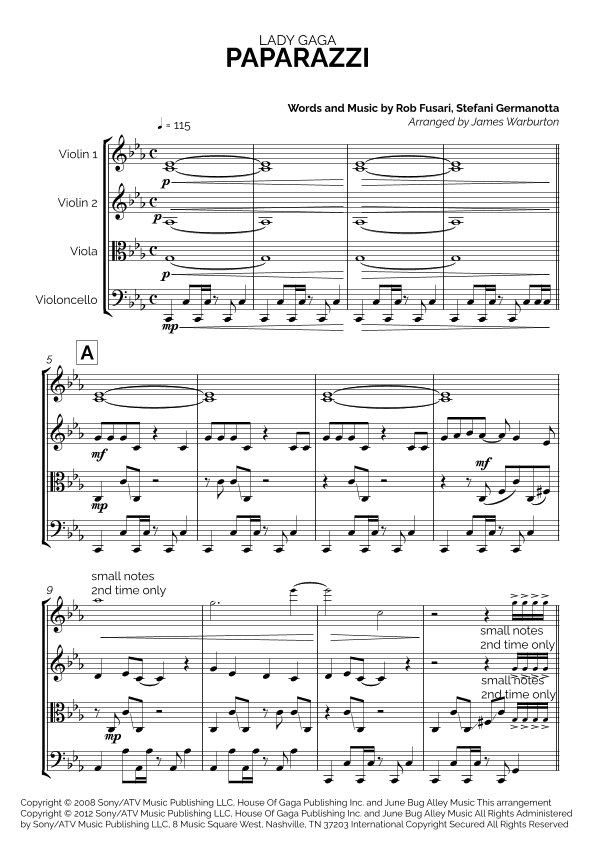 Paparazzi (arr. James Warburton)