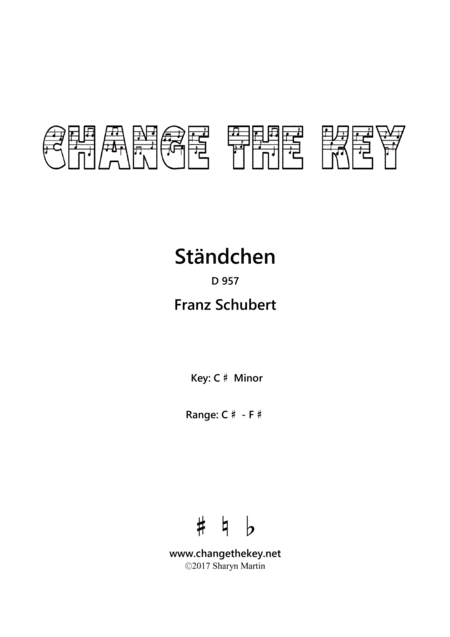 Standchen - C# Minor (arr. Change the Key)