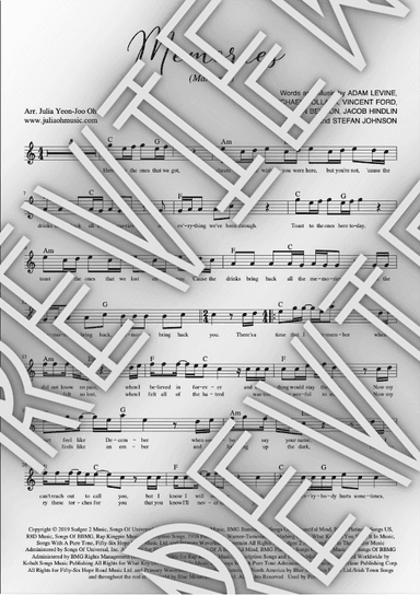 Memories (arr. JULIA OH MUSIC | Julia Yeon-Joo Oh)