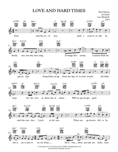 Love And Hard Times (arr. Lee Mitchell)