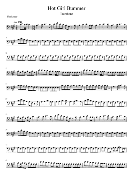 Hot Girl Bummer (arr. Sean M.)