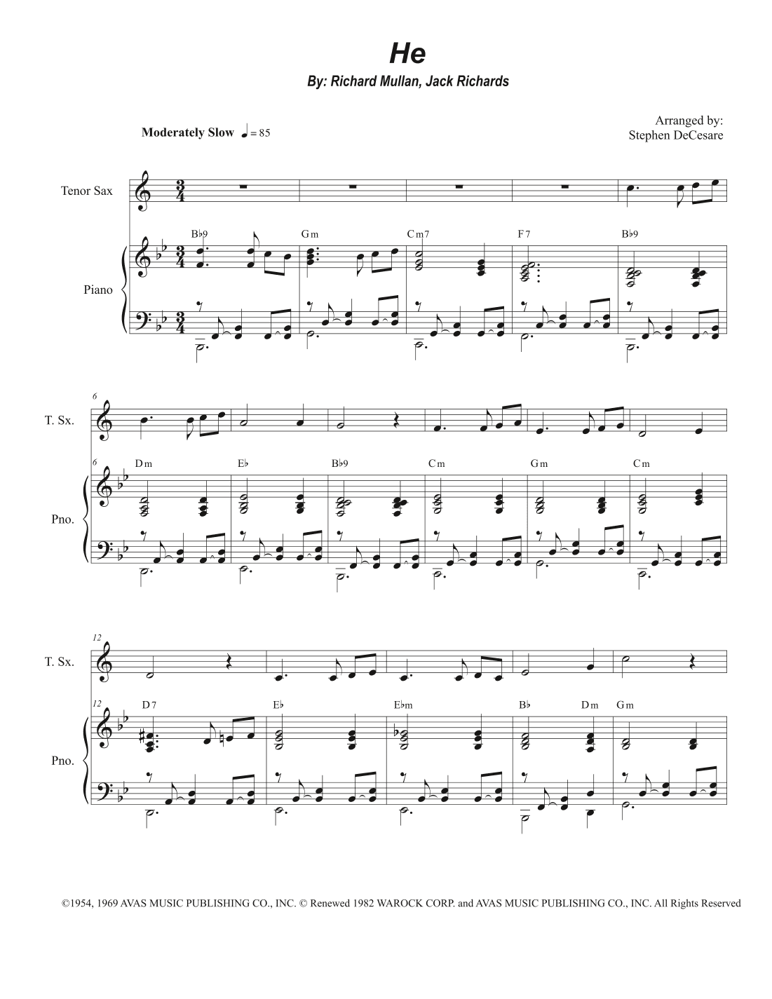He (arr. Stephen DeCesare)