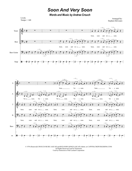 Soon And Very Soon (arr. Stephen DeCesare)