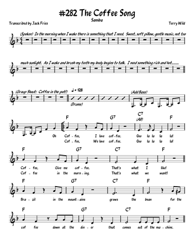 The Coffee Song (arr. John Fries)