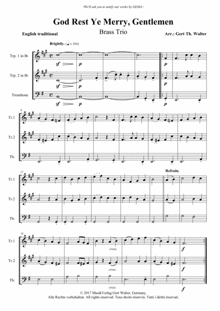 God Rest Ye Merry, Gentlemen (arr. Gert Th. Walter)