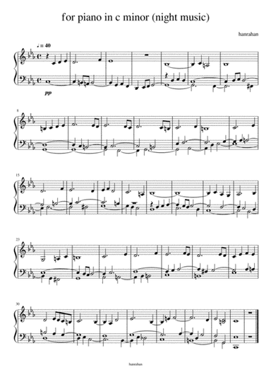 For piano in c minor (night music)
