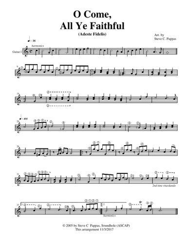 O Come , All Ye Faithful (arr. Steve C Pappas)