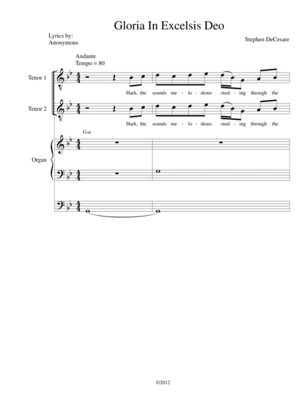 Gloria In Excelsis Deo (TTB)
