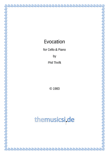 Evocation for Cello & Piano