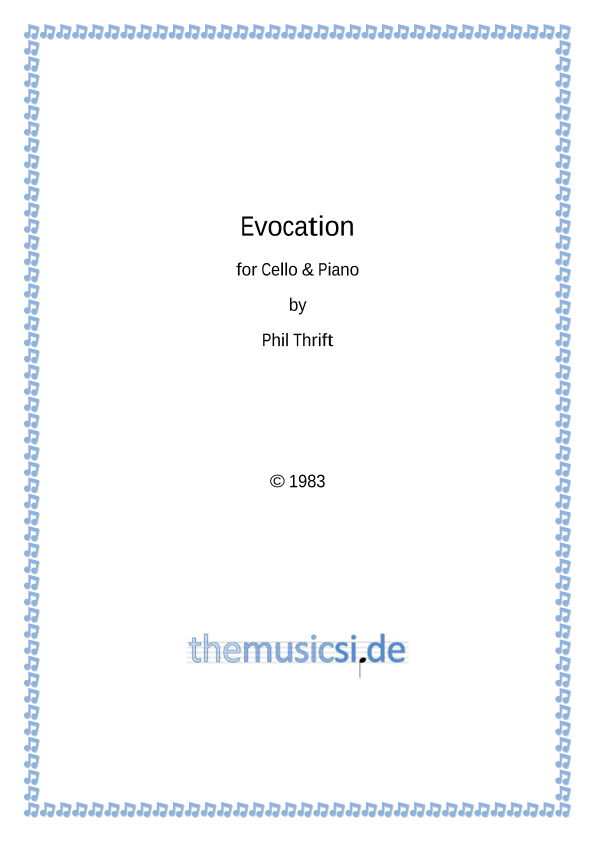 Evocation for Cello & Piano