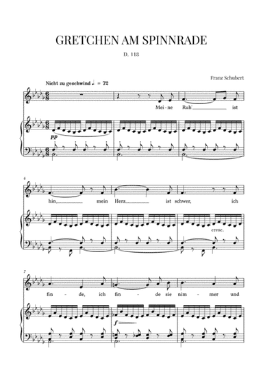 Gretchen am Spinnrade, D. 118 (B-flat minor) (arr. Cadenza Editions)