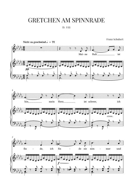 Gretchen am Spinnrade, D. 118 (B-flat minor) (arr. Cadenza Editions)