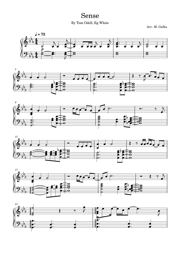 Sense (arr. M. Galka)