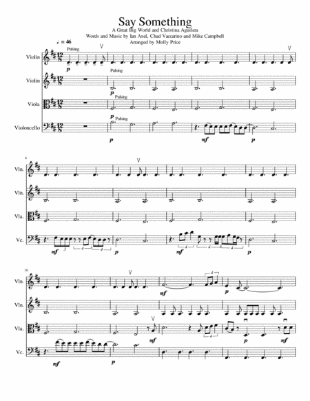 Say Something (arr. Molly Price)