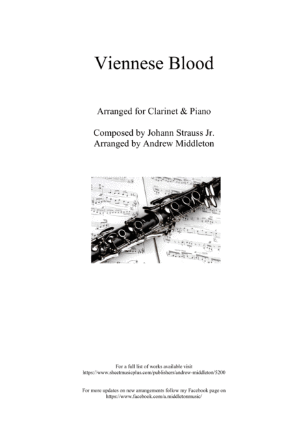 Viennese Blood arrange for Clarinet and Piano (arr. Andrew Middleton)