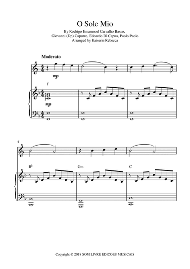 O Sole Mio (arr. Kaiserin Rebecca)