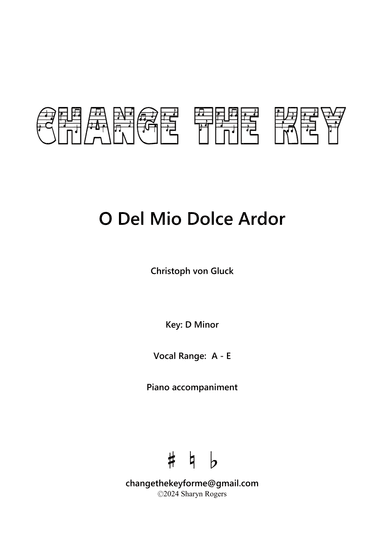 O del mio dolce ardor - D Minor (arr. Sharyn Rogers)