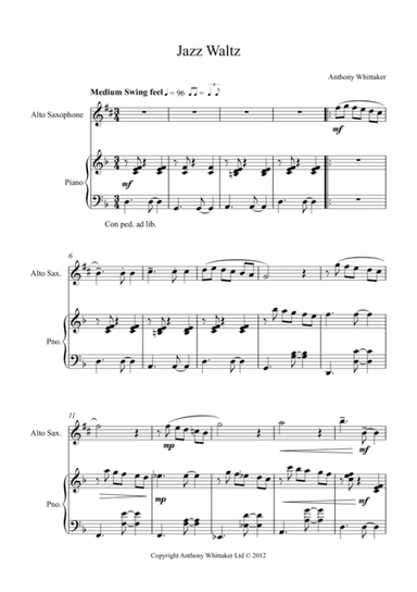 Jazz Waltz for Alto Sax