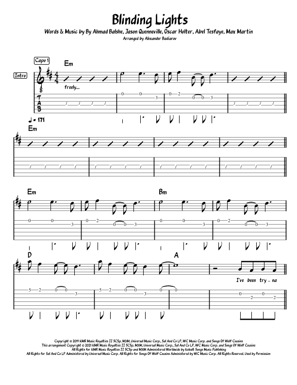 Blinding Lights (arr. Alexander Badiarov)