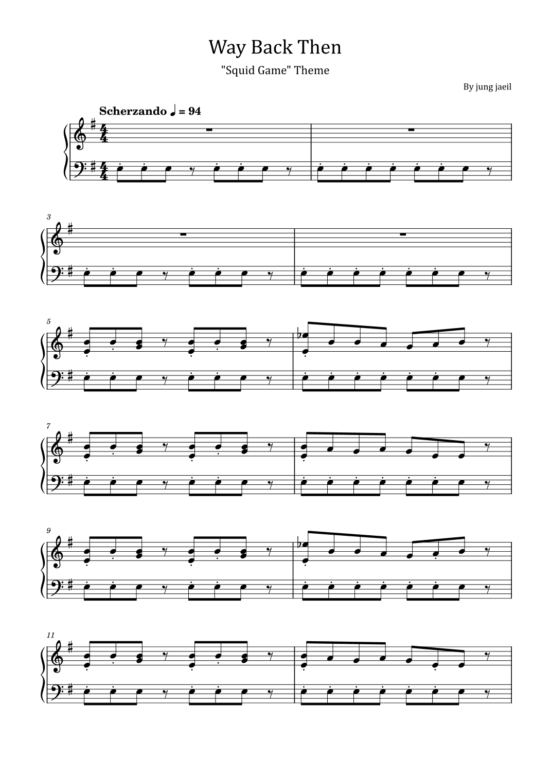 Way Back Then (arr. poon)