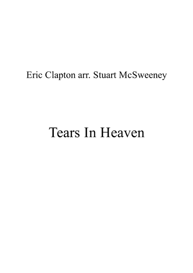 Tears In Heaven (arr. Stuart McSweeney)