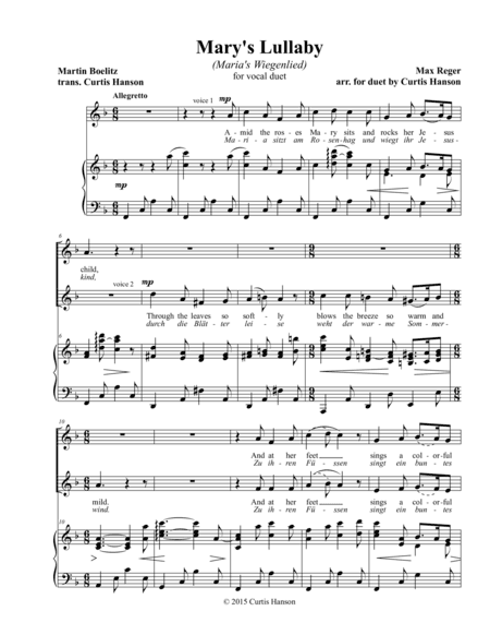 Mary's Lullaby (2 pt.) (arr. Curtis Hanson)