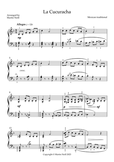 La Cucuracha (arr. Martin Neill)