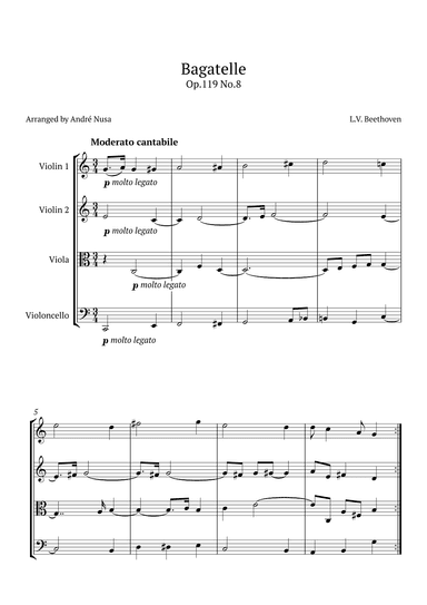 Bagatelle Op.119 No.8 (arr. André Nusa)
