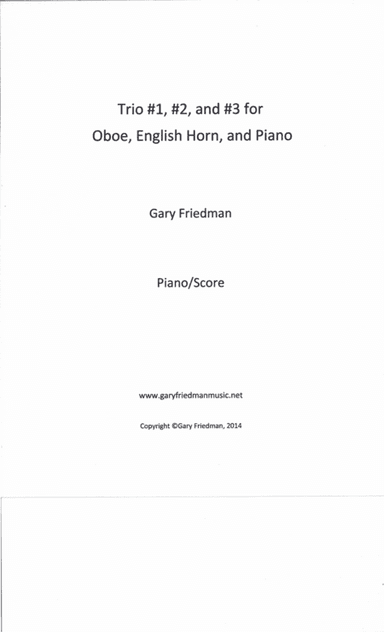 Trios #1, 2, and 3 for Oboe, English Horn, and Piano