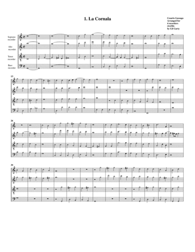 Sonata no.1 a4 (28 Sonate a quattro, sei et otto, con alcuni concerti (1608)) "La Cornala" (arrangem (arr. Gil Garty)