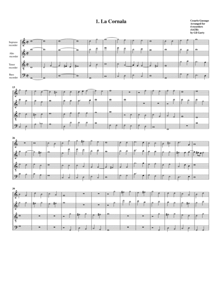 Sonata no.1 a4 (28 Sonate a quattro, sei et otto, con alcuni concerti (1608)) "La Cornala" (arrangem (arr. Gil Garty)
