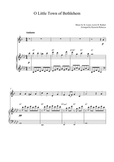 O Little Town of Bethlehem (arr. Kaiserin Rebecca)