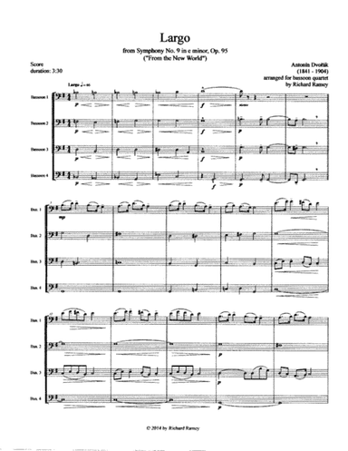 "Largo" from New World Symphony (arr. Richard Ramey)