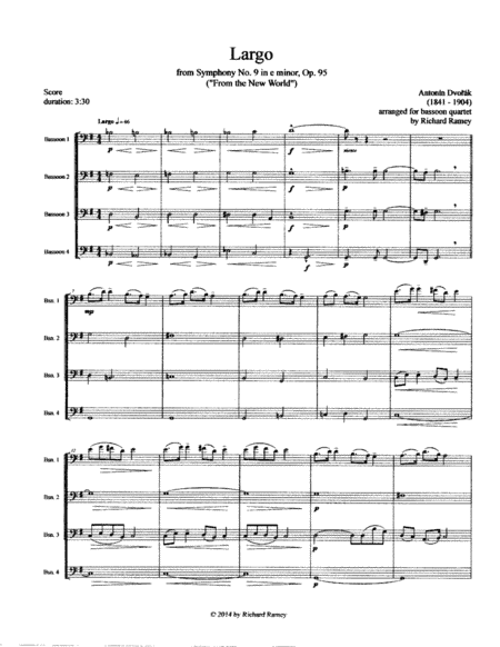 "Largo" from New World Symphony (arr. Richard Ramey)