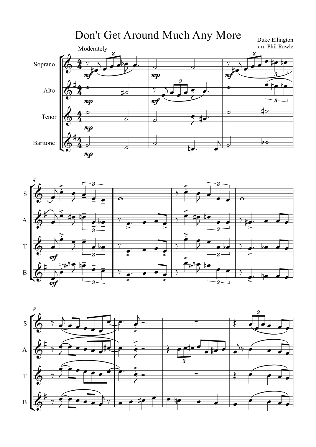 Don't Get Around Much Anymore (arr. Phil Rawle)