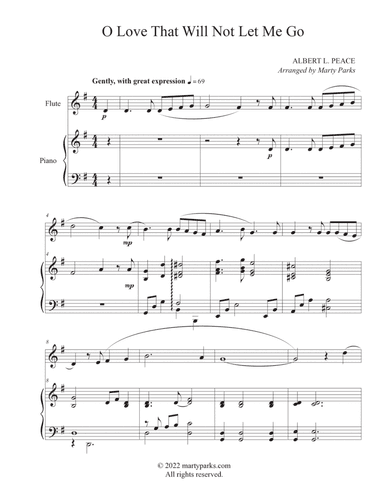 O Love That Will Not Let Me Go (Flute-Piano) (arr. Marty Parks)