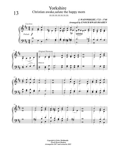 Yorkshire ( Hymn tune ) (arr. Enoch Kwasi Boahen)