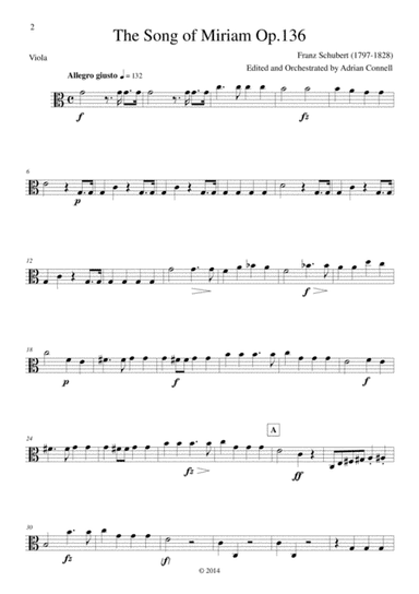 Schubert - The Song of Miriam Op.136 - Viola (arr. Adrian Connell)