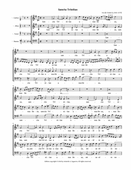 Sancta Trinitas (de Vento) (arr. Aristotle A. Esguerra)