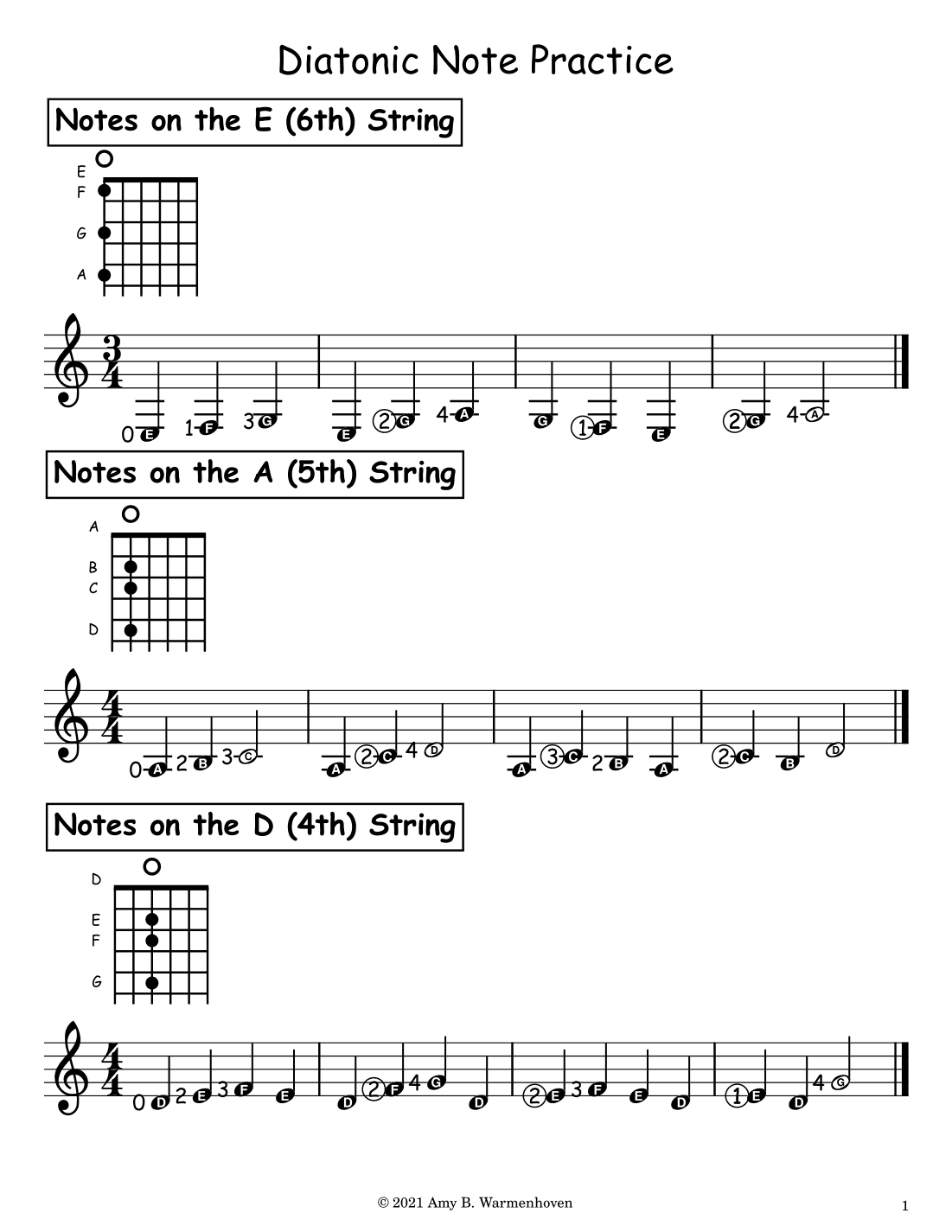 Diatonic Note Practice