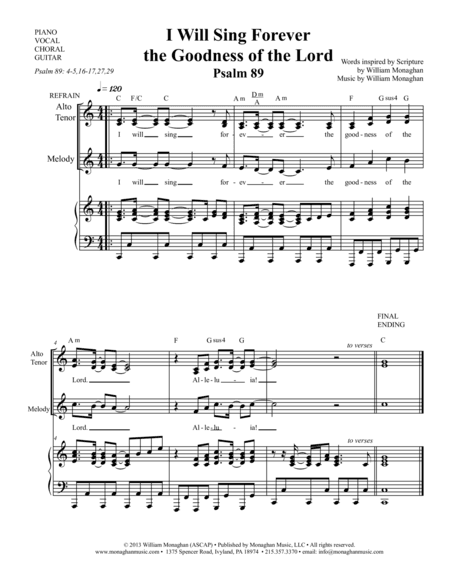 I Will Sing Forever (Psalm 89)