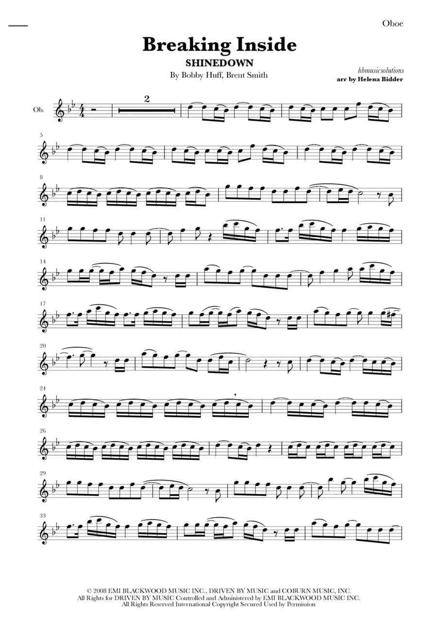 Breaking Inside (arr. By Helena Bidder)