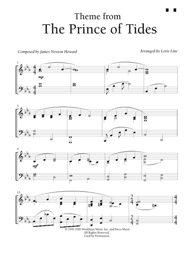 Main Title (from "the Prince Of Tides") (arr. Lorie Line)