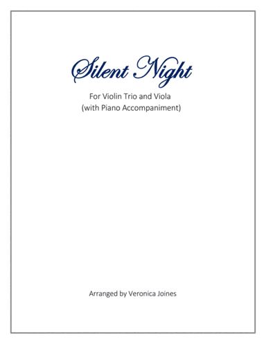 Silent Night-Beginning Violin Ensemble (optional Viola) (arr. Veronica Joines)