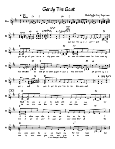 Gordy the Goat - lead sheet