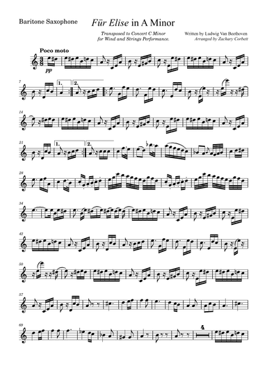 Fur Elise (arr. Zachary Corbett)