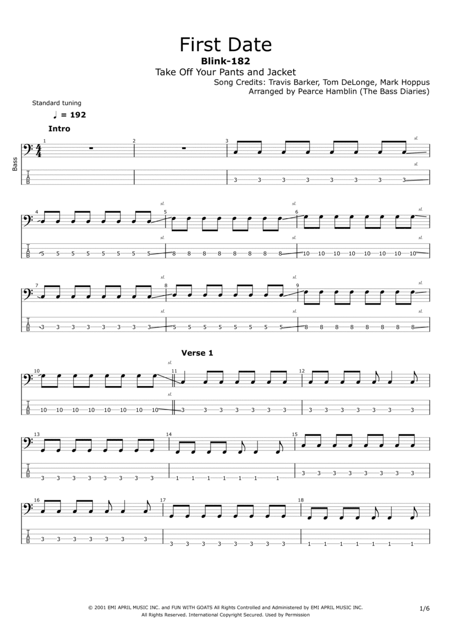 First Date (arr. The Bass Diaries)